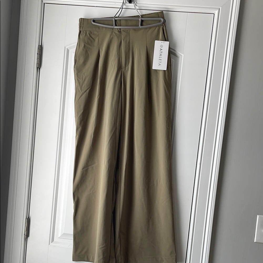Athleta Pinnacle trousers.Olive Green
